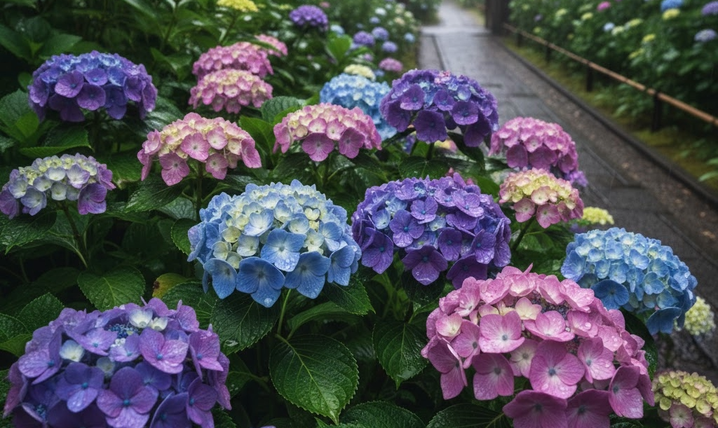 The Aesthetics of Rain: Hydrangeas and the Ritual of Tsuyu