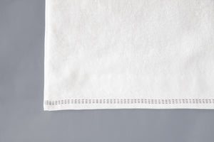 White Blossom Stitch Towel