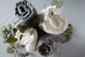 White Blossom Stitch Towel